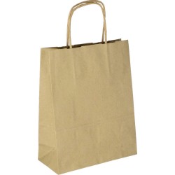 PS101G001 med snoet papirhåndtag Brun 180x80x225 mm
