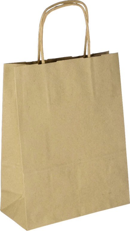 PS101G001 med snoet papirhåndtag Brun 180x80x225 mm