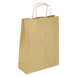 PS104G001 med snoet papirhåndtag Brun 240x100x360 mm