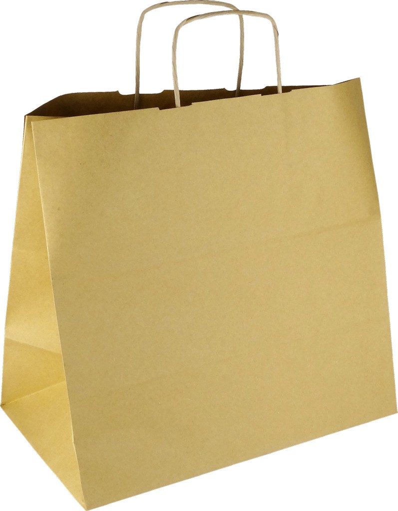 PS111G001 med snoet papirhåndtag Brun 340x200x330 mm