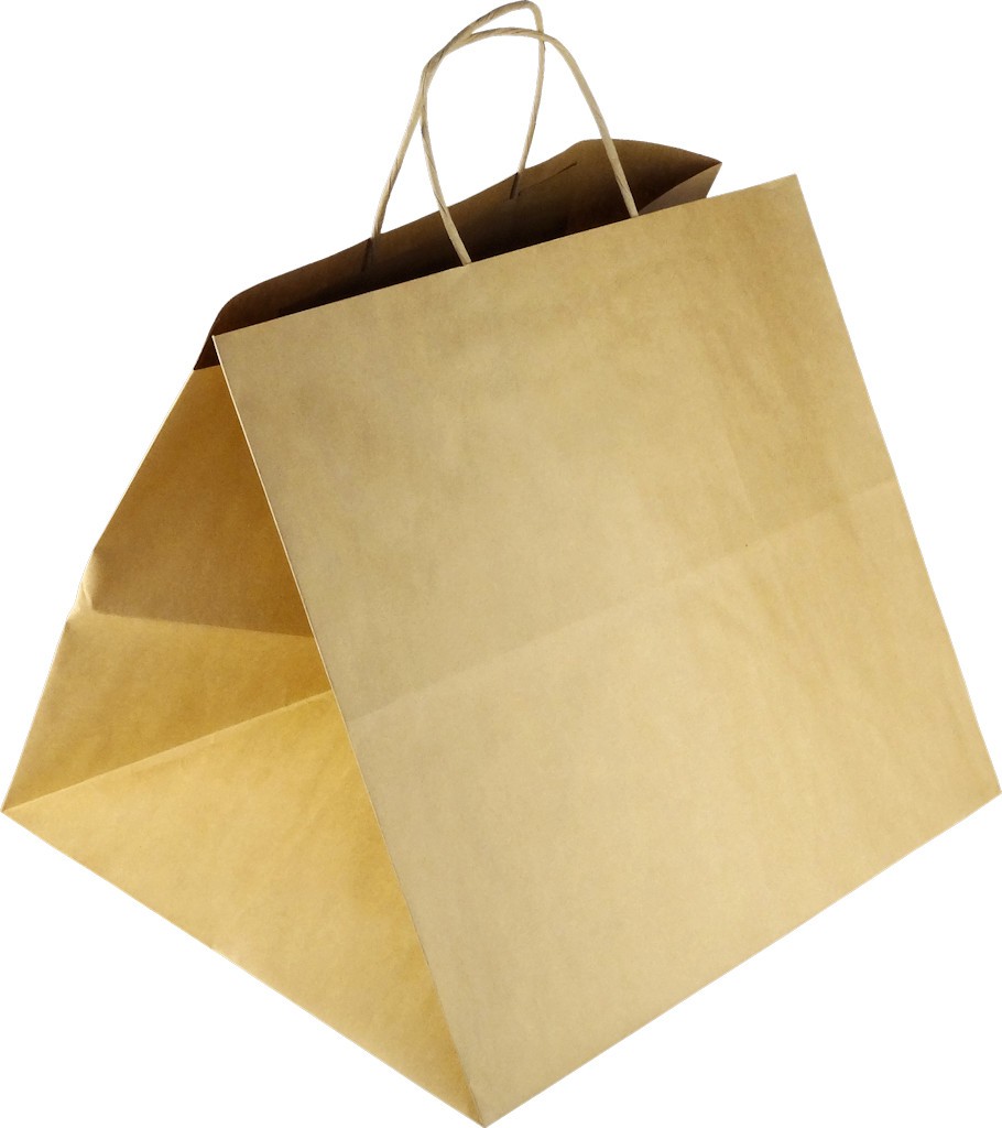 PS113G001 med snoet papirhåndtag Brun 360x330x320 mm