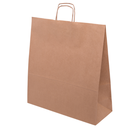 PS115G001 med snoet papirhåndtag Brun 400x180x390 mm