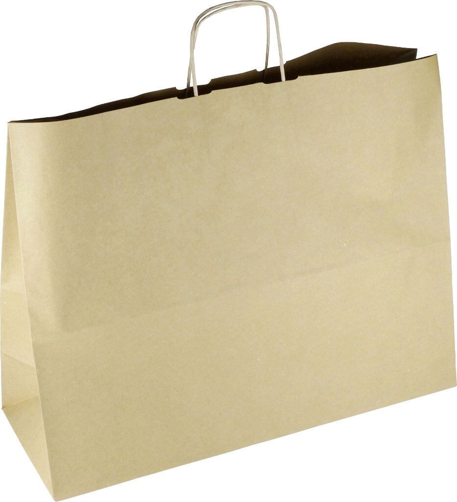 PS117G001 med snoet papirhåndtag Brun 500x180x390 mm