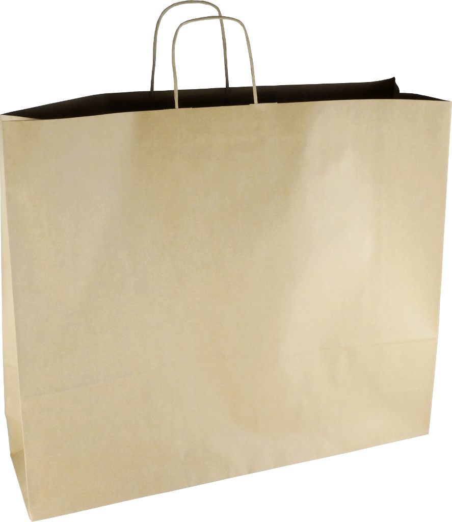 PS118G001 med snoet papirhåndtag Brun 540x140x440 mm