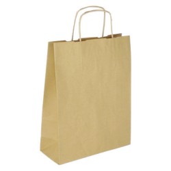PS103G001 med snoet papirhåndtag Brun 240x100x320 mm