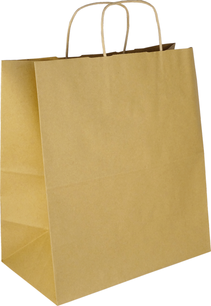 PS106G001 med snoet papirhåndtag Brun 305x170x340 mm