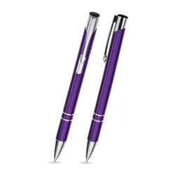 C-19 kuglepen. Violet - skinnende.