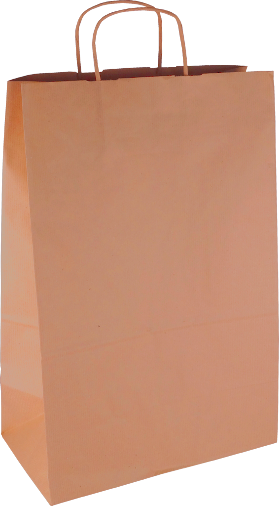 PS107G001 med snoet papirhåndtag Brun 305x170x425 mm