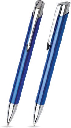 V-10 Metal kuglepen blå safir