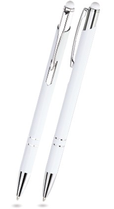 BET-20 kuglepen touch pen BELLO. Hvid (mat).