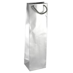 PL101G088 med et strenghåndtag, afstivet bund og øvre folder sølv 110x90x400 mm