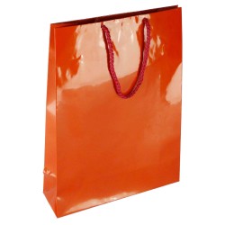 PL102G044 med et strenghåndtag, afstivet bund og øvre folder rød 170x70x250 mm