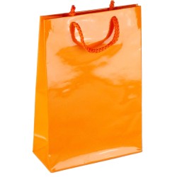 PL102G066 med et strenghåndtag, afstivet bund og øvre folder orange 170x70x250 mm
