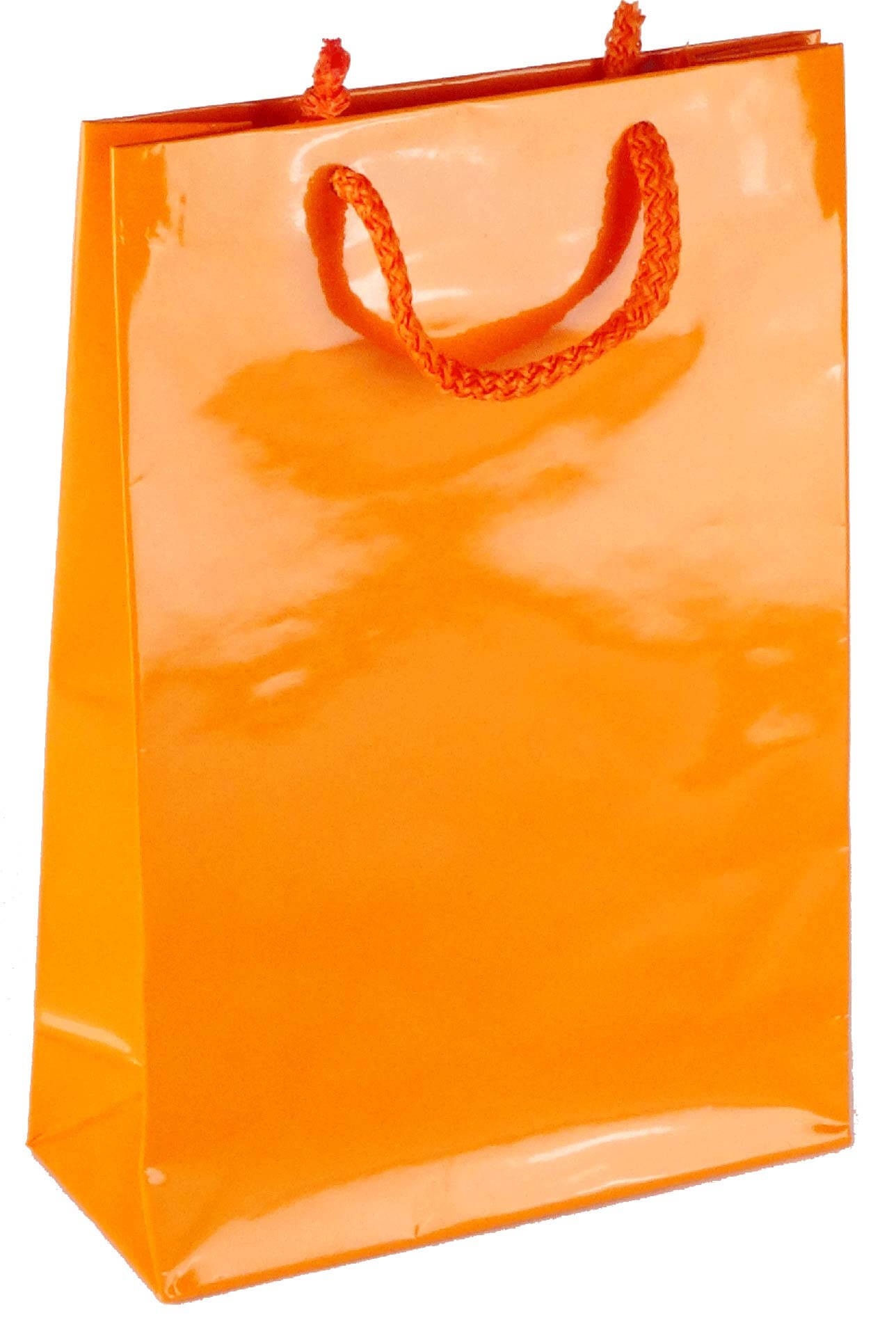 PL102G066 med et strenghåndtag, afstivet bund og øvre folder orange 170x70x250 mm