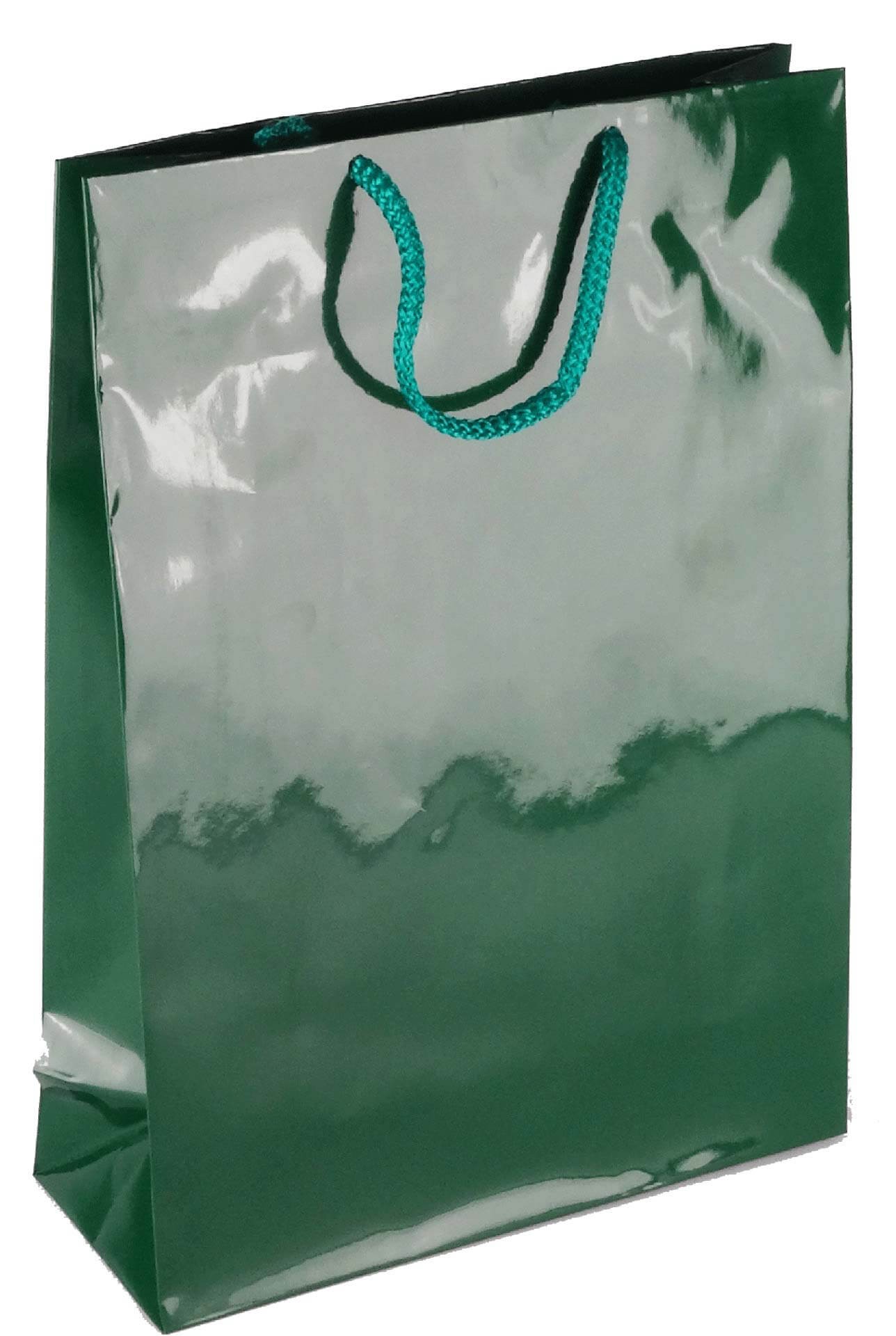 PL102G077 med et strenghåndtag, afstivet bund og øvre folder grøn 170x70x250 mm