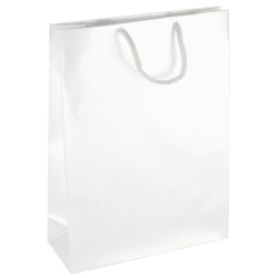 PL103G001 med et strenghåndtag, afstivet bund og øvre folder hvid 240x90x320 mm