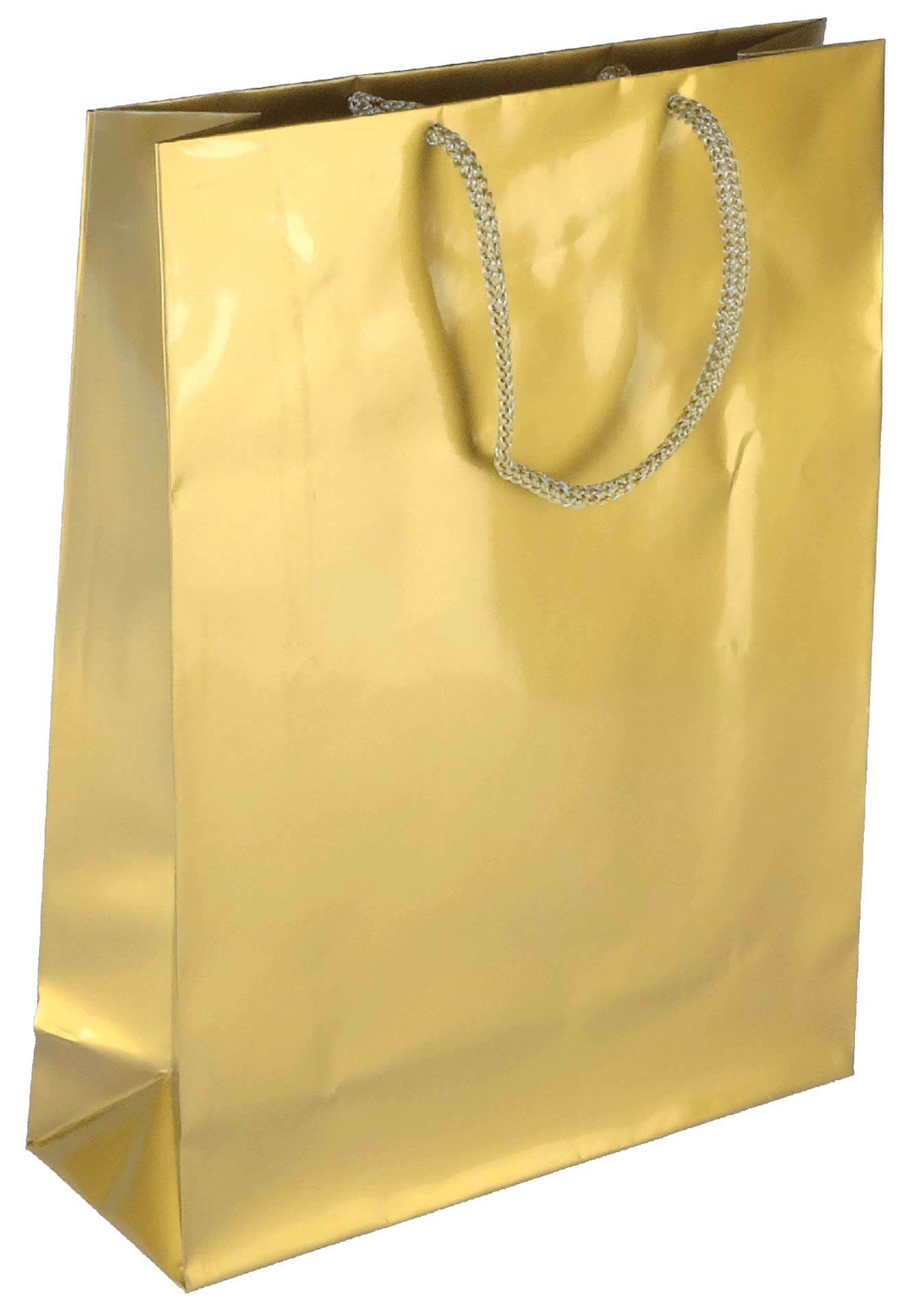 PL103G099 med et strenghåndtag, afstivet bund og øvre folder gylden 240x90x320 mm