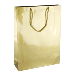 PL104G099 med et strenghåndtag, afstivet bund og øvre folder gylden 300x90x400 mm