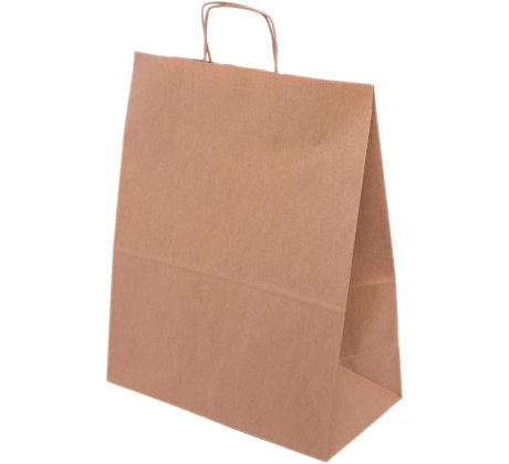 PS112R001 med snoet papirhåndtag Brun 350x180x440 mm