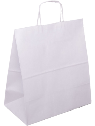 PS215G002 med snoet papirhåndtag hvid 400x180x390 mm