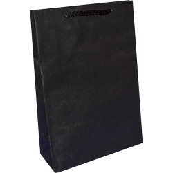 PR303R033 med et strenghåndtag, afstivet bund og øvre folder sort 240x90x320 mm