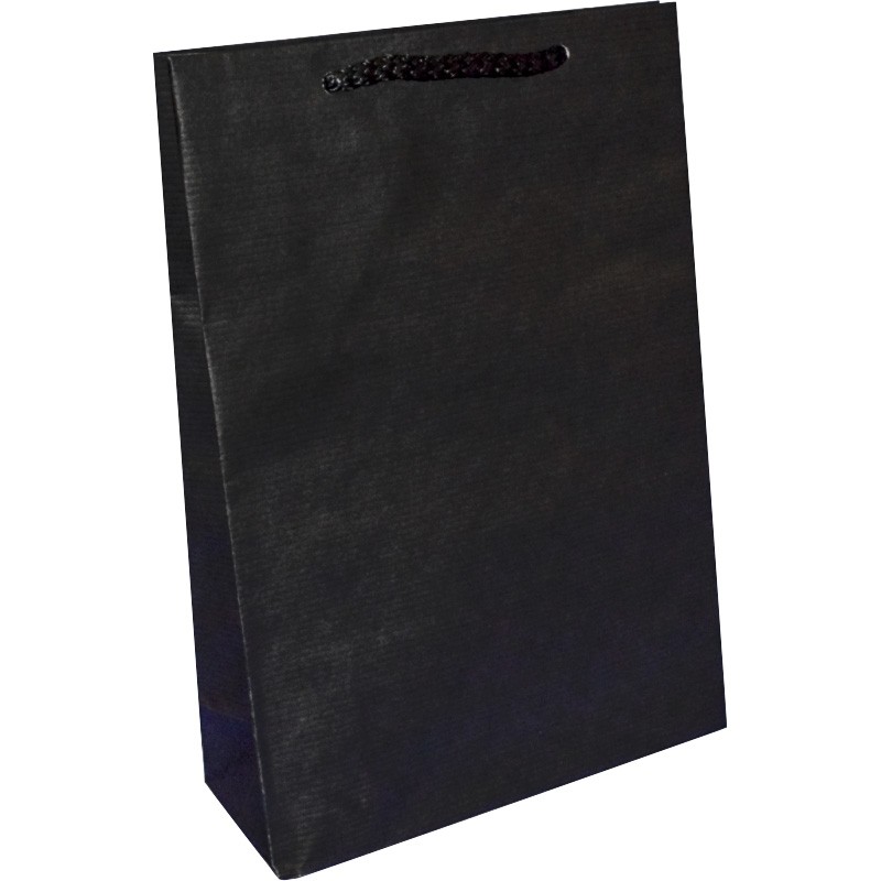 PR303R033 med et strenghåndtag, afstivet bund og øvre folder sort 240x90x320 mm