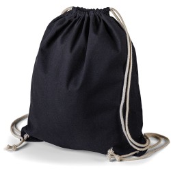 Bomuldsrygsæk 38x46cm, sort, Oeko-Tex STANDARD 100