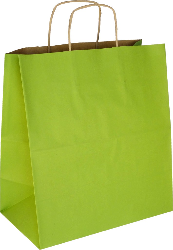 PS306G081 med snoet papirhåndtag lyse-grøn 305x170x340 mm