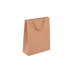 PR102R001 med et strenghåndtag, afstivet bund og øvre folder Brun 170x70x250 mm
