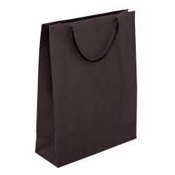 PR303R033 med et strenghåndtag, afstivet bund og øvre folder sort 240x90x320 mm